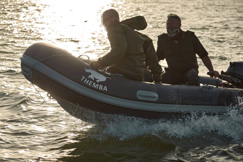<em>Eco Defense Group delivered the patrol boat </em>Themba<em> to assist SANParks Rangers with their counter-poaching operations (Eco Defense Group)</em>