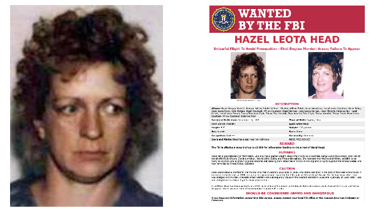 Hazel Leota. FBI poster.