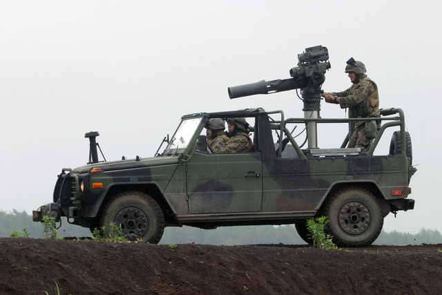 <em>A Marine IFAV with a mounted TOW missile launcher in Japan (USMC)</em>