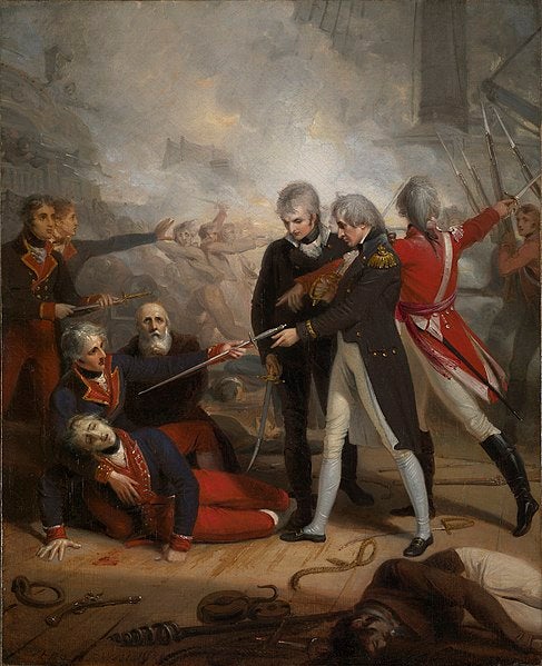 lord nelson receiving surrender