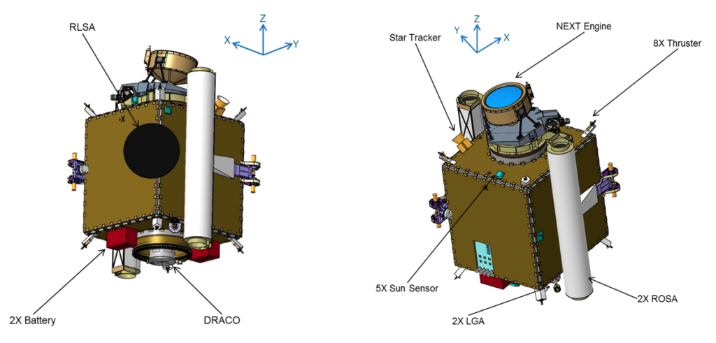 <em>Two different views of the DART spacecraft (NASA)</em>