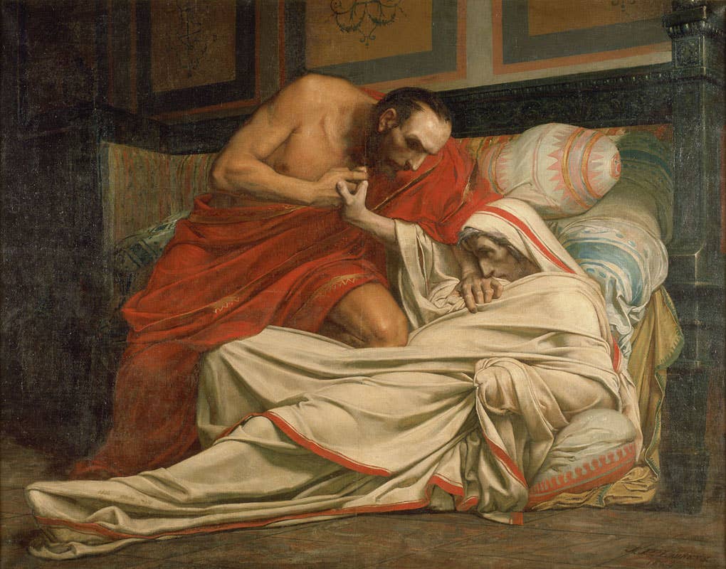 The Death of Tiberius by Jean Paul Laurens. (Public domain)