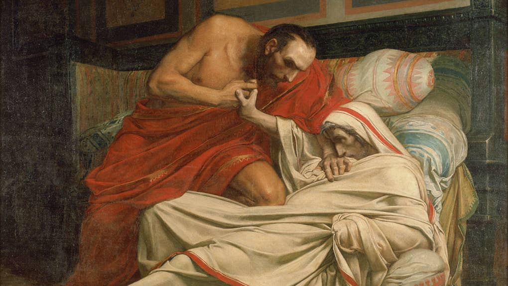 The Death of Tiberius by Jean Paul Laurens. (Public domain)