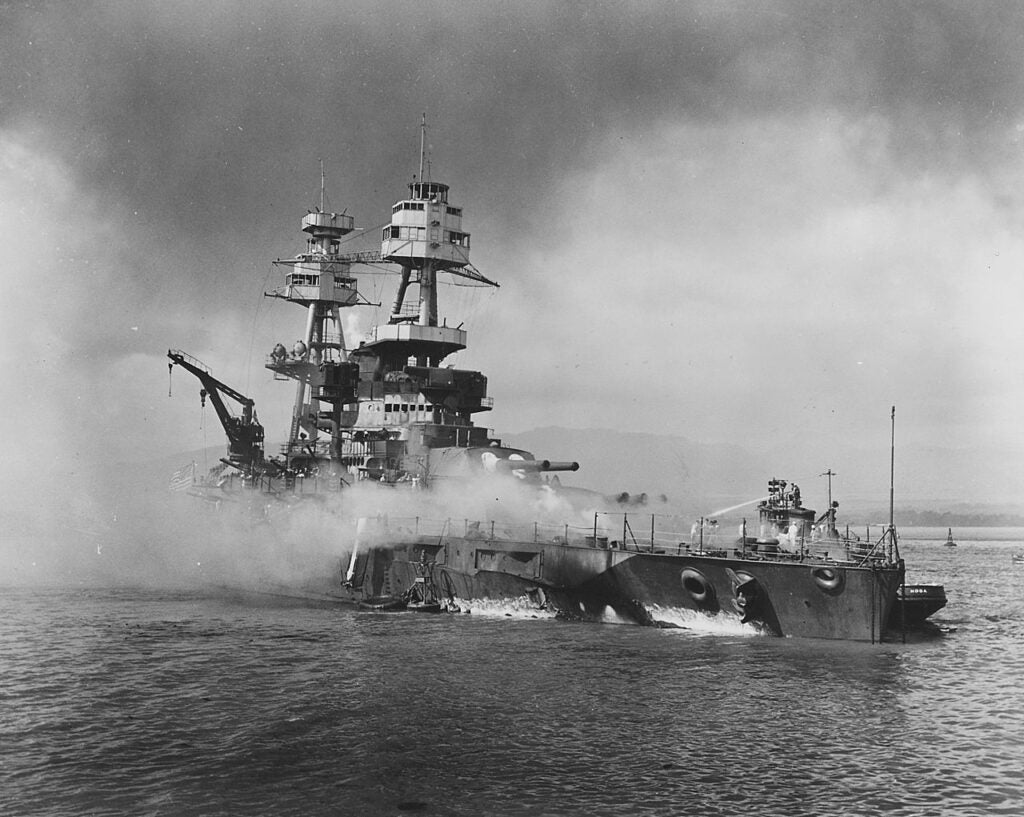 uss nevada one of the battleships at pearl harbor