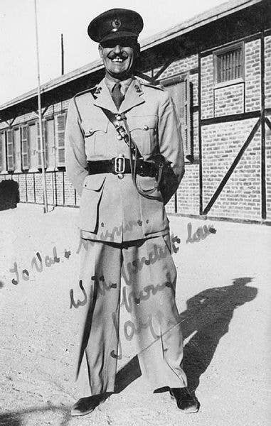 Full length photograph of Jasper Maskelyne, the illusionist whose talents were employed by A Force, Royal Engineers to devise and develop methods of camouflage for Allied forces during the desert war. (Wikimedia Commons)
