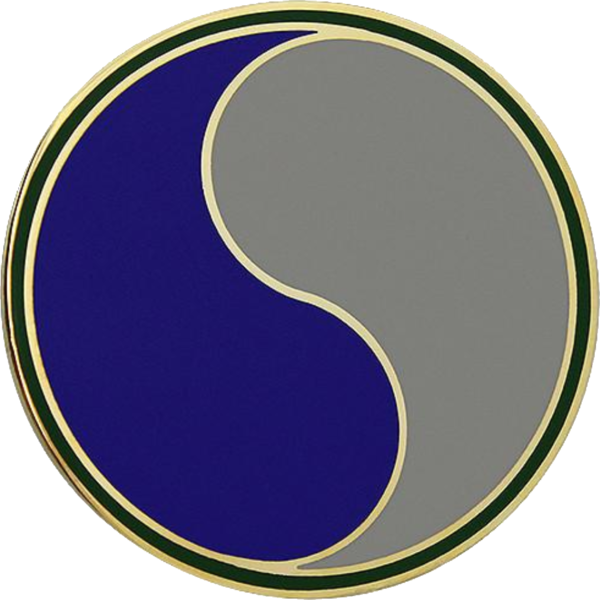 29th ID's <a href="https://en.wikipedia.org/wiki/Combat_service_identification_badge">combat service identification badge</a>