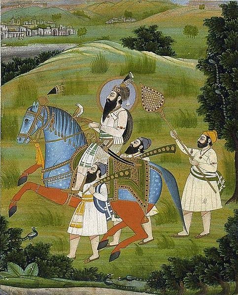 c.1830 CE portrait of Guru Gobind Singh. (Wikimedia Commons)