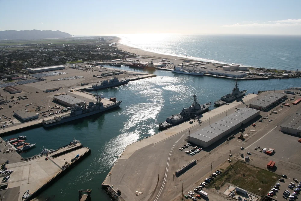 The Navy opened a port to merchant ships to relieve supply-chain congestion