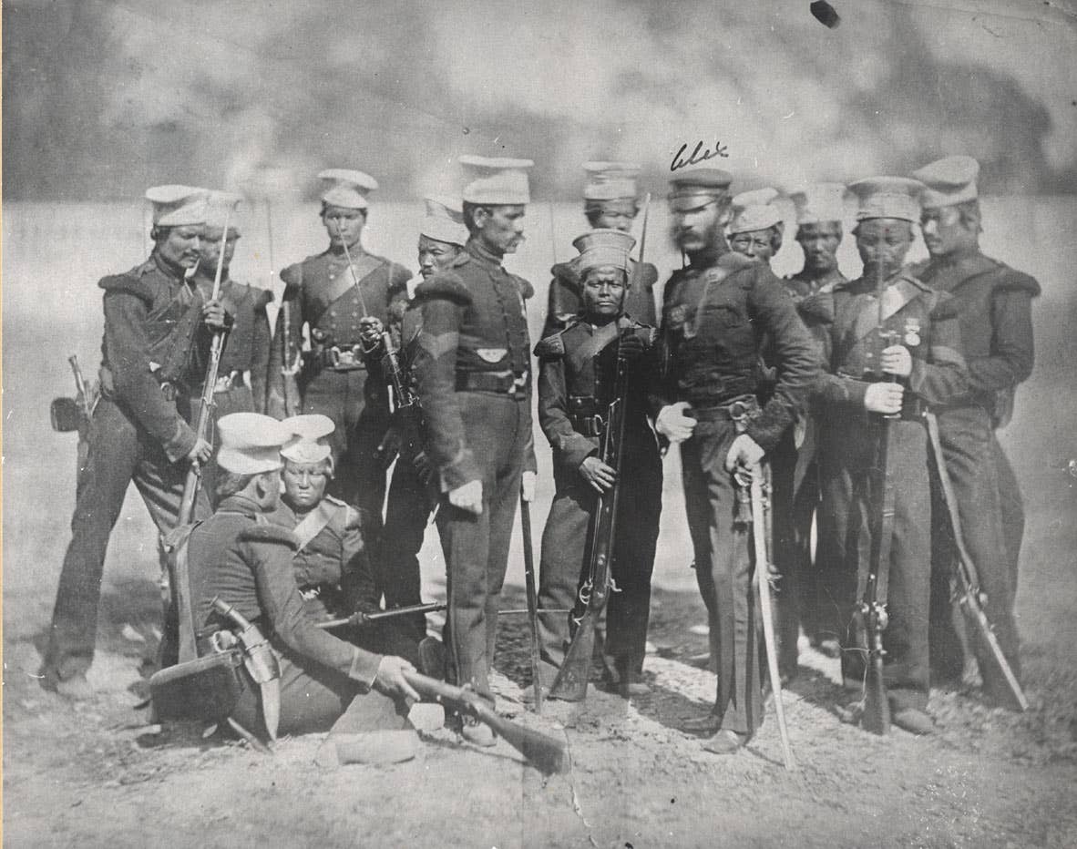 The Nusseree Battalion later known as the 1st Gurkha Rifles circa 1857