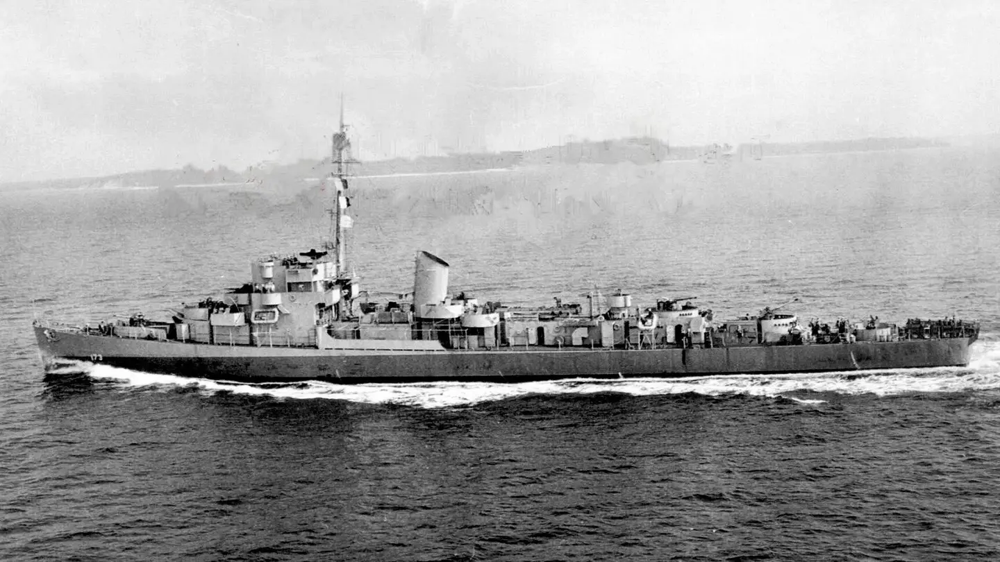 The USS Eldridge in 1944. (Image courtesy of Wikimedia Commons)