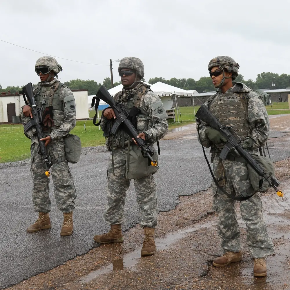 Guard duty. (U.S. Army Reserve Photo by Maj. Brandon R. Mace)
