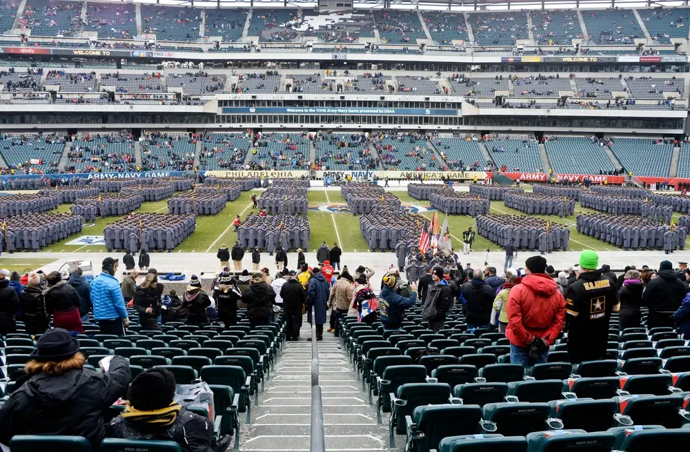 army cadets at Army Navy game