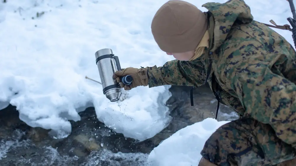 This is why it is important that troops stay hydrated during the coldest months