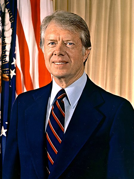 Jimmy Carter's presidential portrait. (Department of Defense)