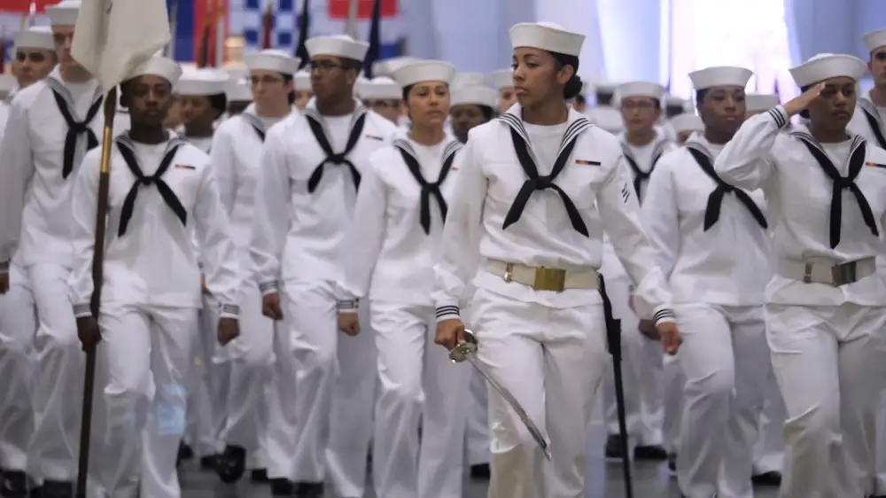 <em>Upon graduation, recruits earn the title of sailor (U.S. Navy)</em>