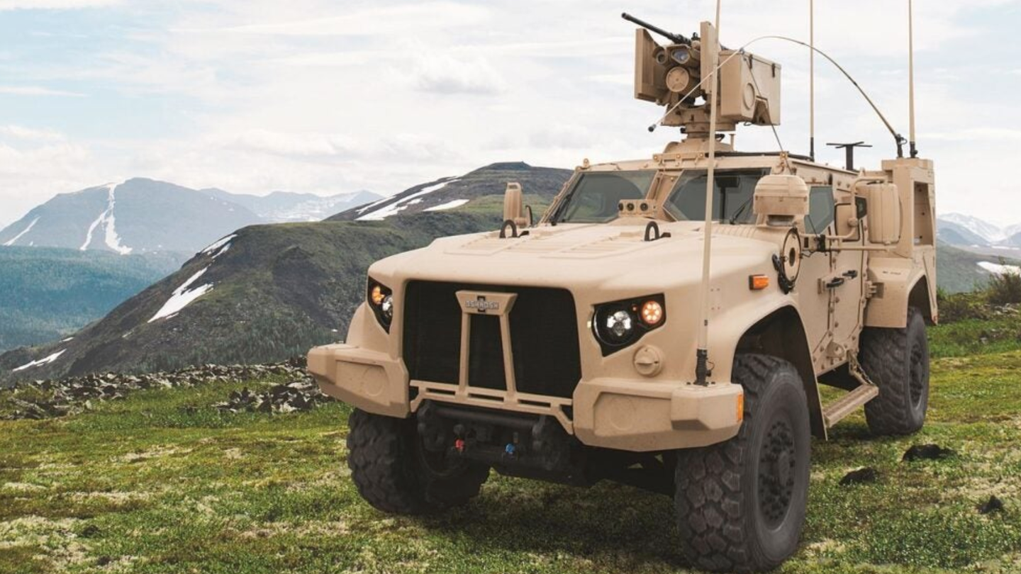 Oshkosh made a hybrid silent drive Joint Light Tactical Vehicle