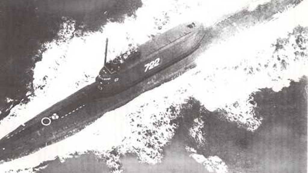 Golf II-class ballistic missile submarine K-129, hull number 722. (Public domain)