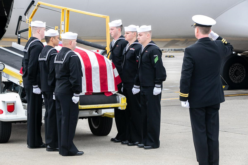 A Repatriation Ceremony.&nbsp; Photo Courtesy of Project Recover.