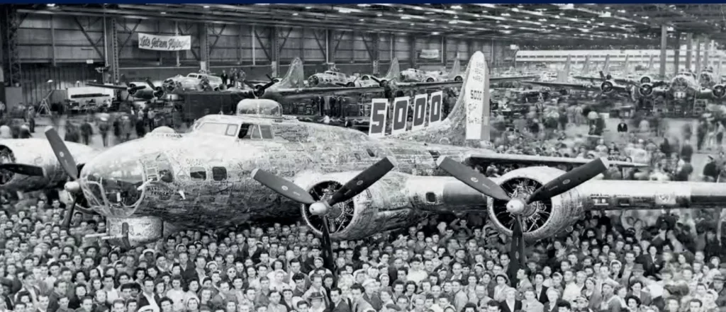 This aircraft factory was disguised as a suburban neighborhood during WWII