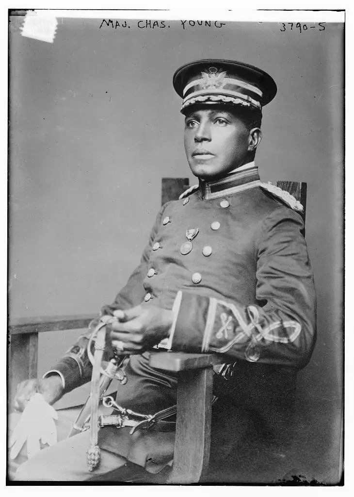 first black Colonel Charles Young as a major