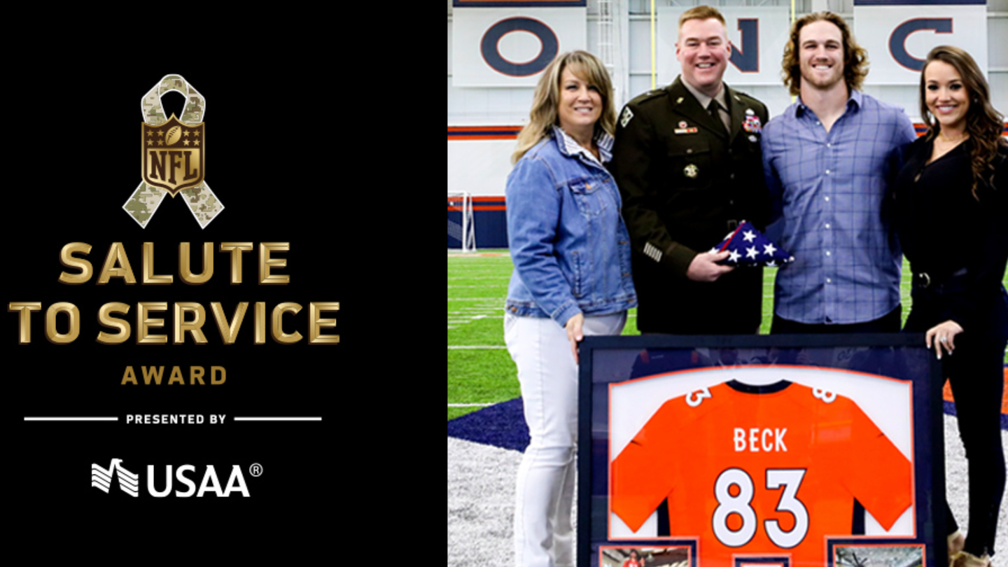 NFL and USAA announce Denver Broncos TE Andrew Beck as recipient of 11th annual Salute to Service Award presented by USAA
