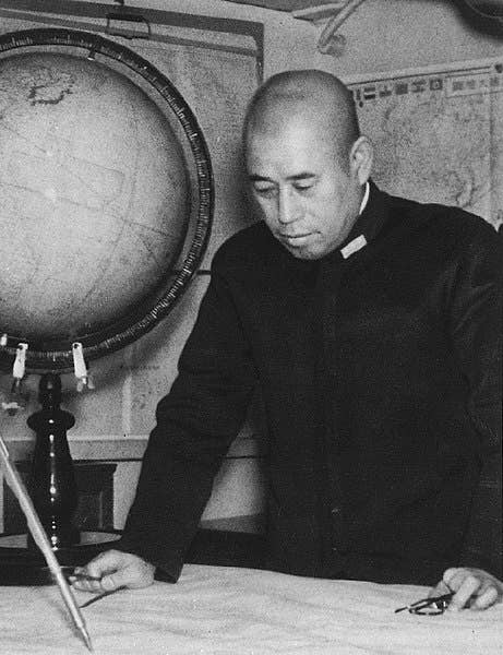 admiral isoroku yamamoto on nagato battleship