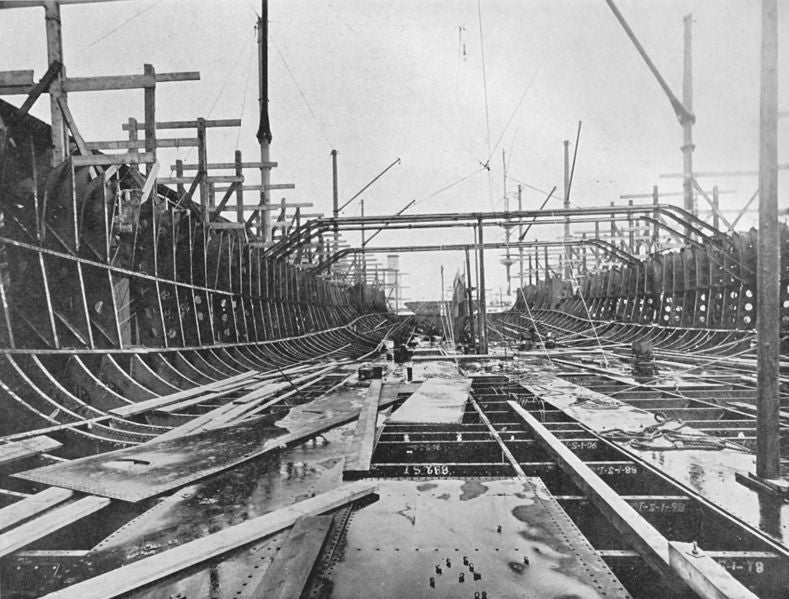HMS Dreadnought being built