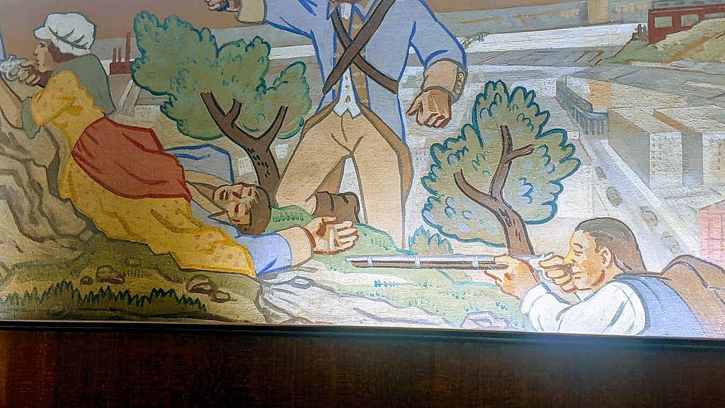  Margaret Corbin mural portion, in the lobby of building in Washington heights, NYC.