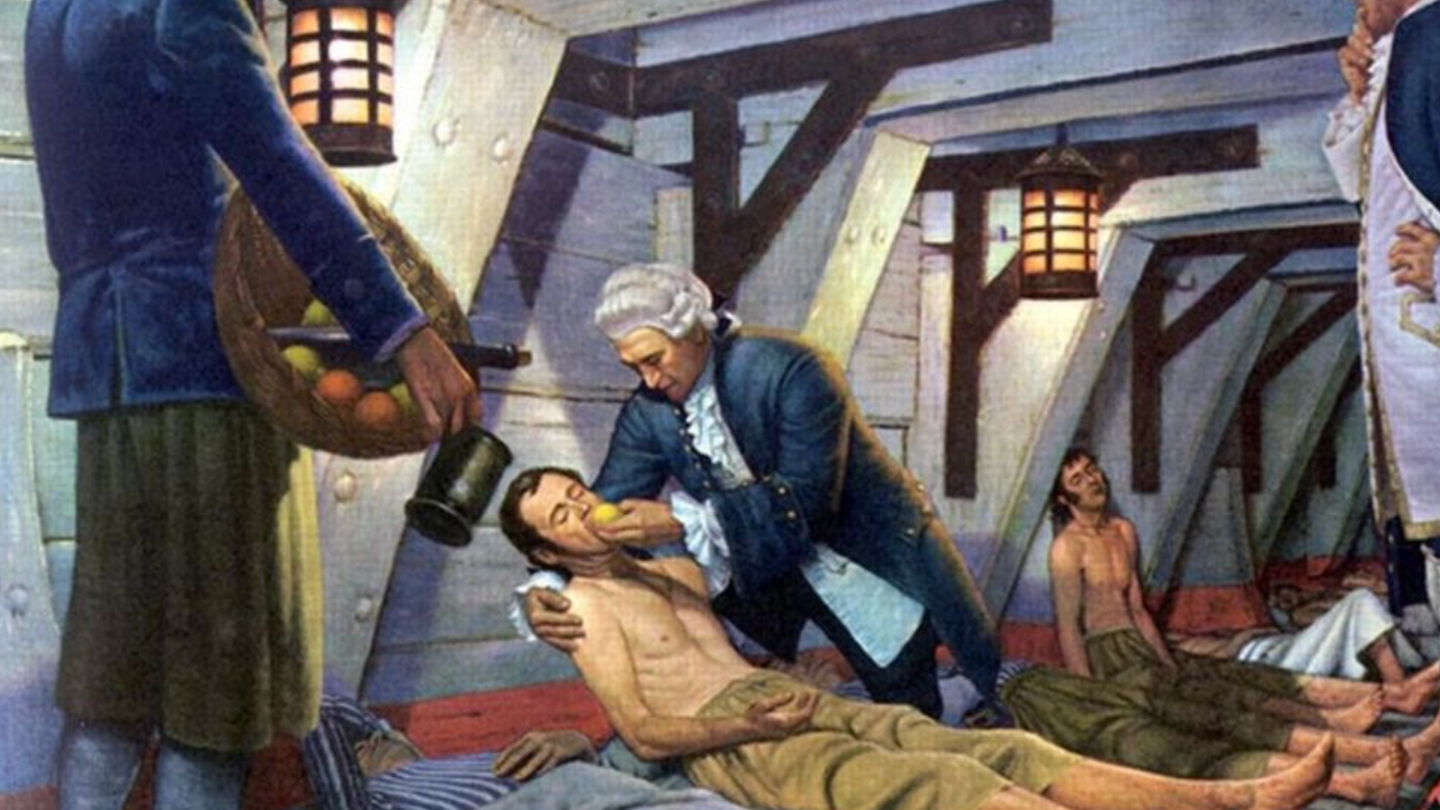 James Lind's experiment with citrus fruit was one of the first reported clinical trials in medicine. Institute of Naval Medicine