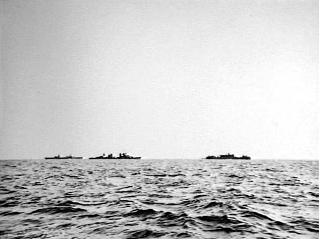 USS Houston excorting the Timor convoy