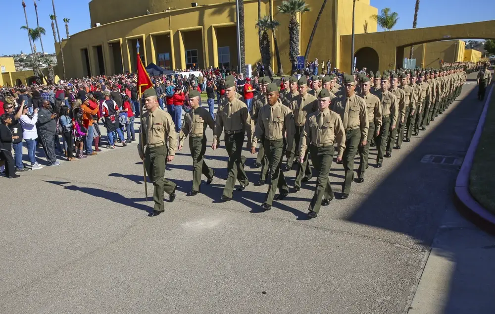 marine recruits before liberty call