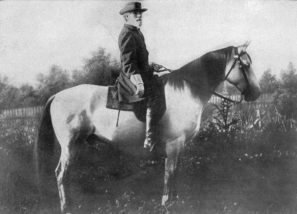 Robert E. Lee on his war horse