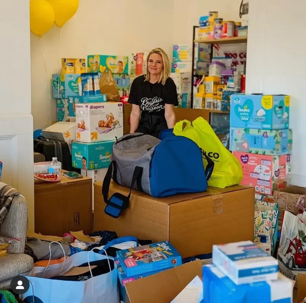 <em>Businesswoman Lydia Dominick has redirected her efforts from balloons to wartime aid (Lydia Dominick/Buffalo Gives)</em>