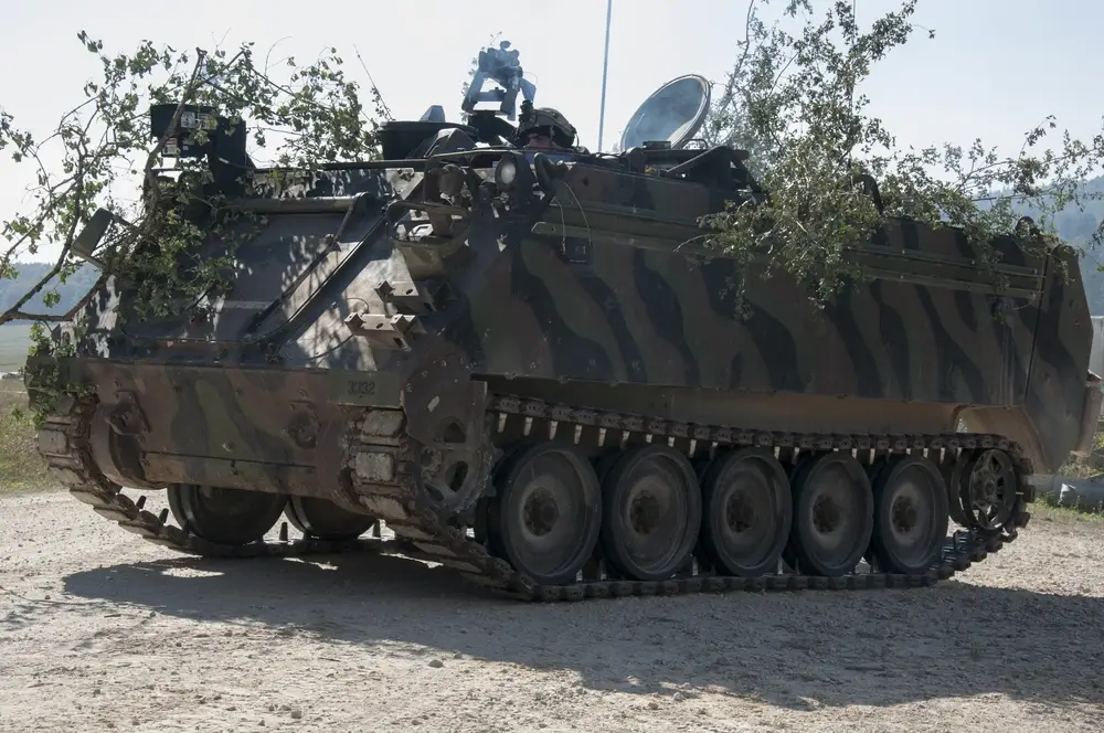<em>The M113 is a legacy APC but can still prove useful to Ukraine in its fight against Russia's invasion (U.S. Army)</em>