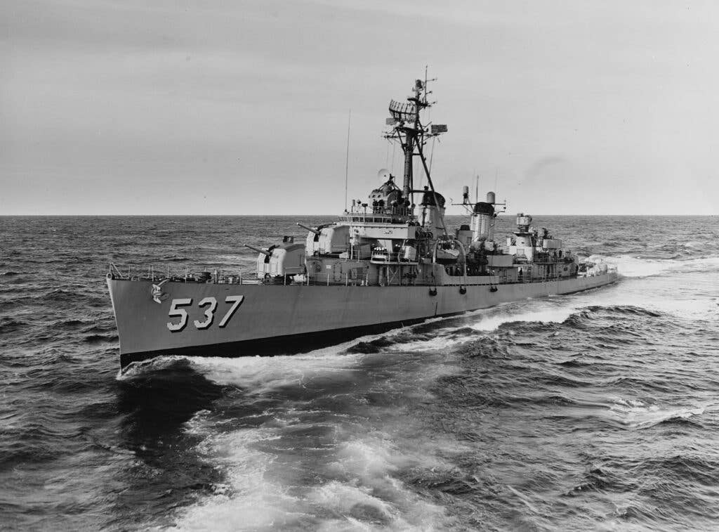 <em>USS </em>The Sullivans<em> off the coast of Rhode Island c. 1962 (U.S. Navy)</em>