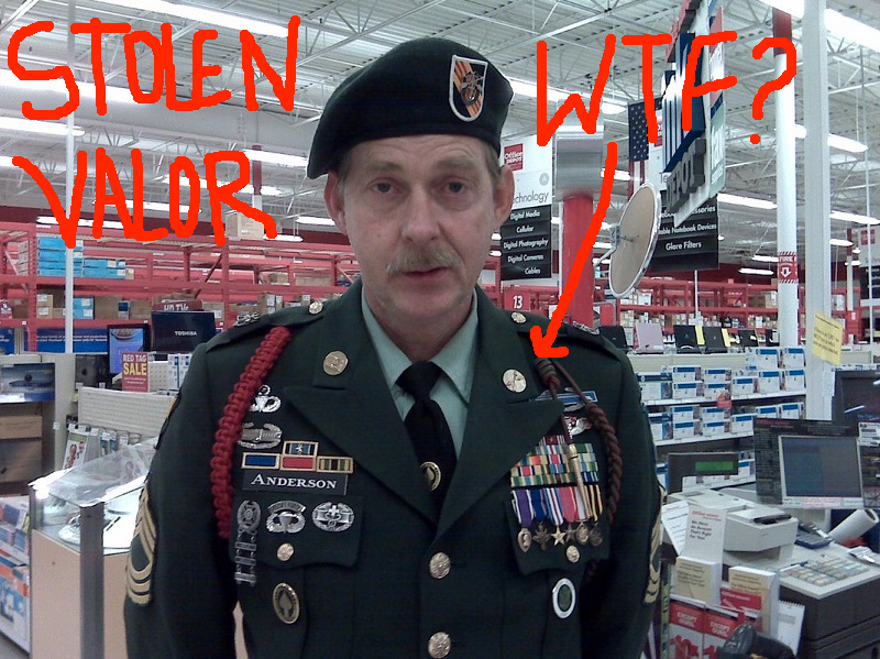 stolen valor at the store
