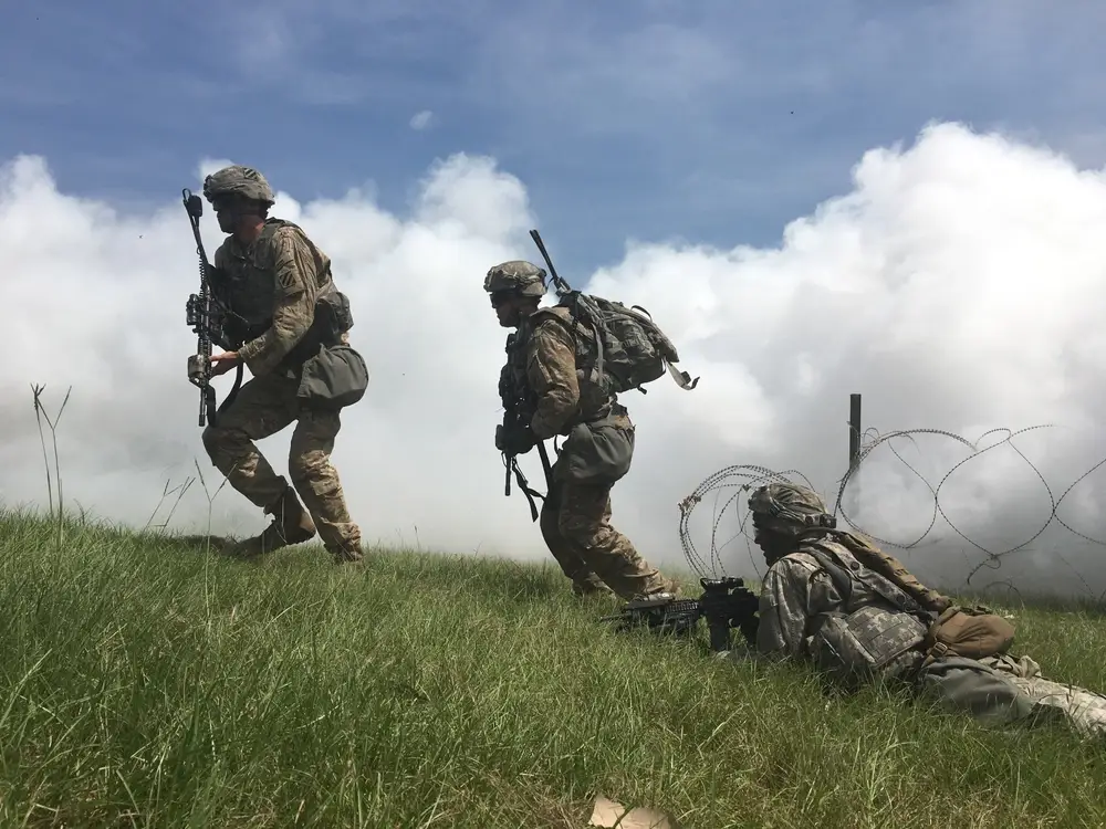 infantrymen training