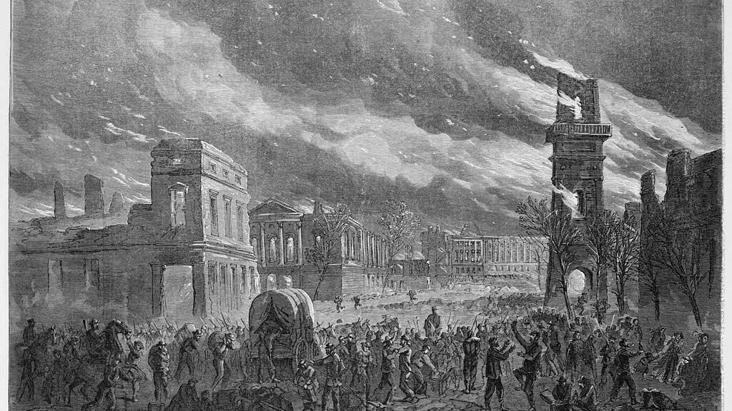 Union soldiers from Alabama protected General Sherman as he burned down the South