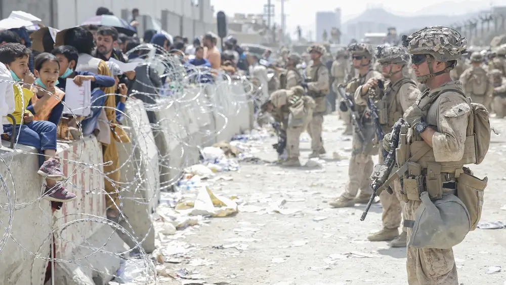 Trindle led her team amongst the chaos at Kabul Aiport to rescue 961 Americans and Afghan allies (U.S. Marine Corps)