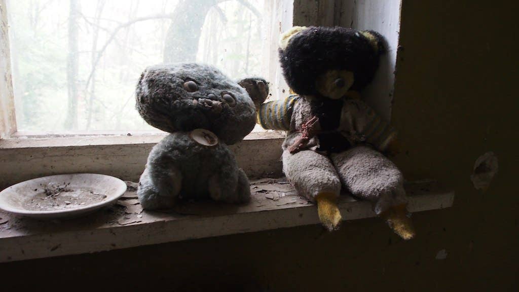 Abandoned objects in the Chernobyl evacuation zone.
