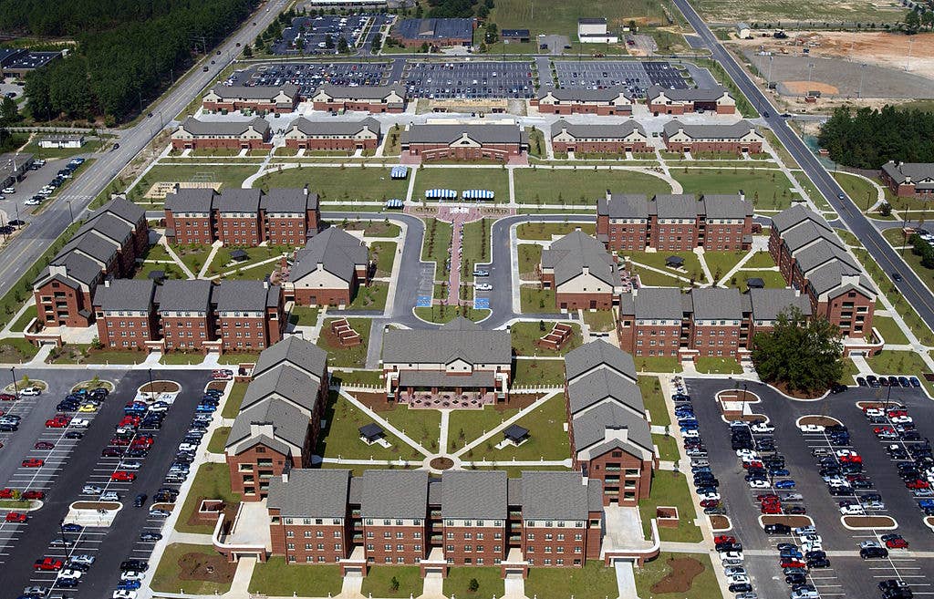 Barracks of the 1st Brigade, 82nd Airborne Division at Fort Bragg. (Wikipedia)