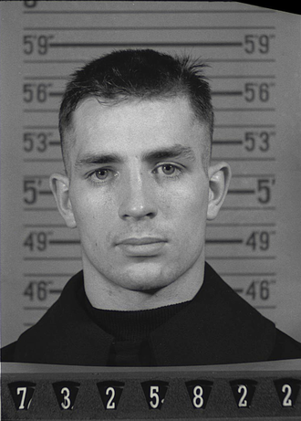 Kerouac at his enlistment into the Naval Reserve. Photo courtesy of wikipedia.org.