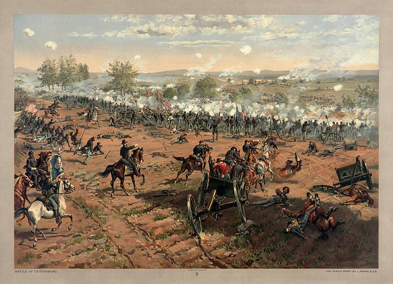 The <em>Battle of Gettysburg</em> by <a href="https://en.wikipedia.org/wiki/Thure_de_Thulstrup">Thure de Thulstrup</a>.