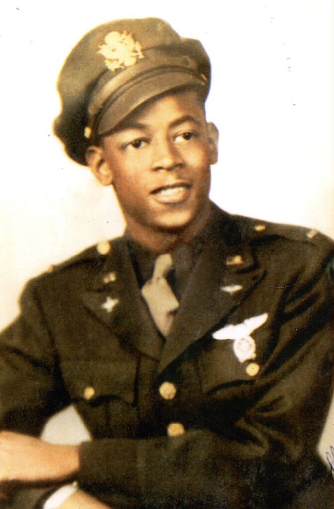 <em>2nd Lt. Alexander Jefferson in his Army Air Force uniform during WWII (City of Detroit)</em>