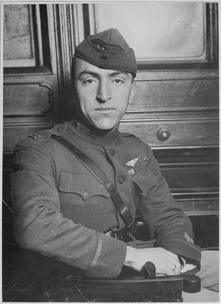 Capt. Eddie Rickenbacker, <a href="https://en.wikipedia.org/wiki/United_States_Army_Air_Service">United States Army Air Service</a>, c.1919.