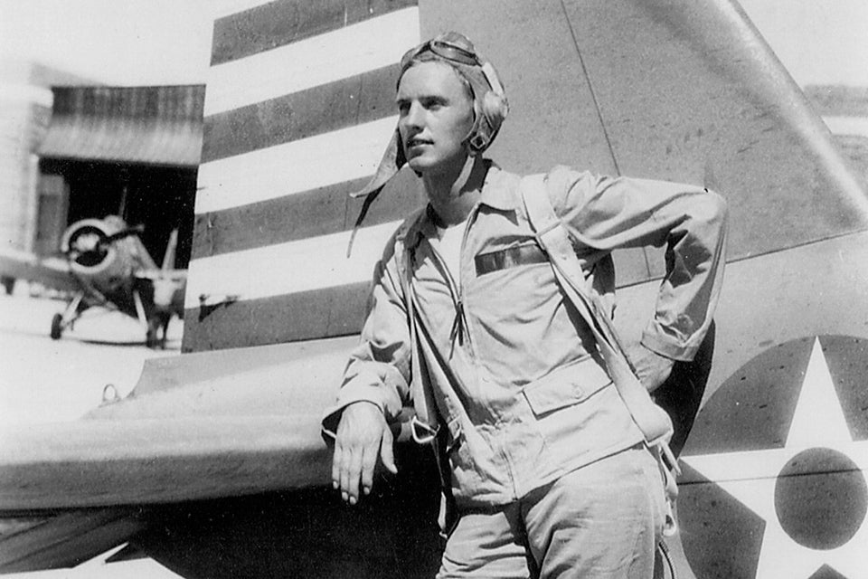 This Navy ace shot down both German and Japanese planes during WWII