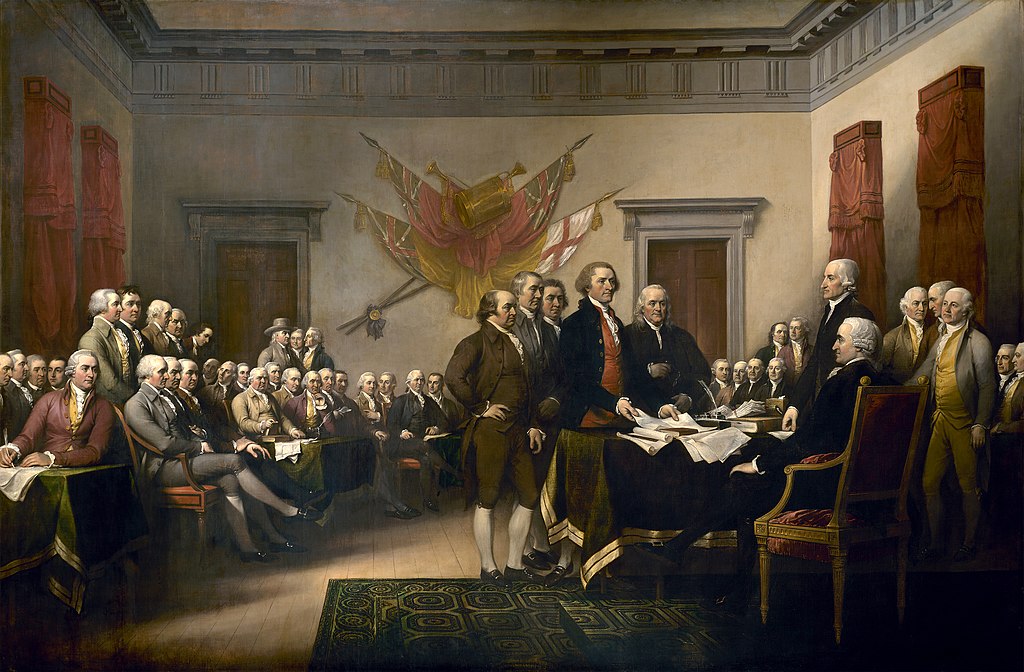 The Committee of Five presents the draft of the Declaration of Independence to the Second Continental Congress. (Public domain)