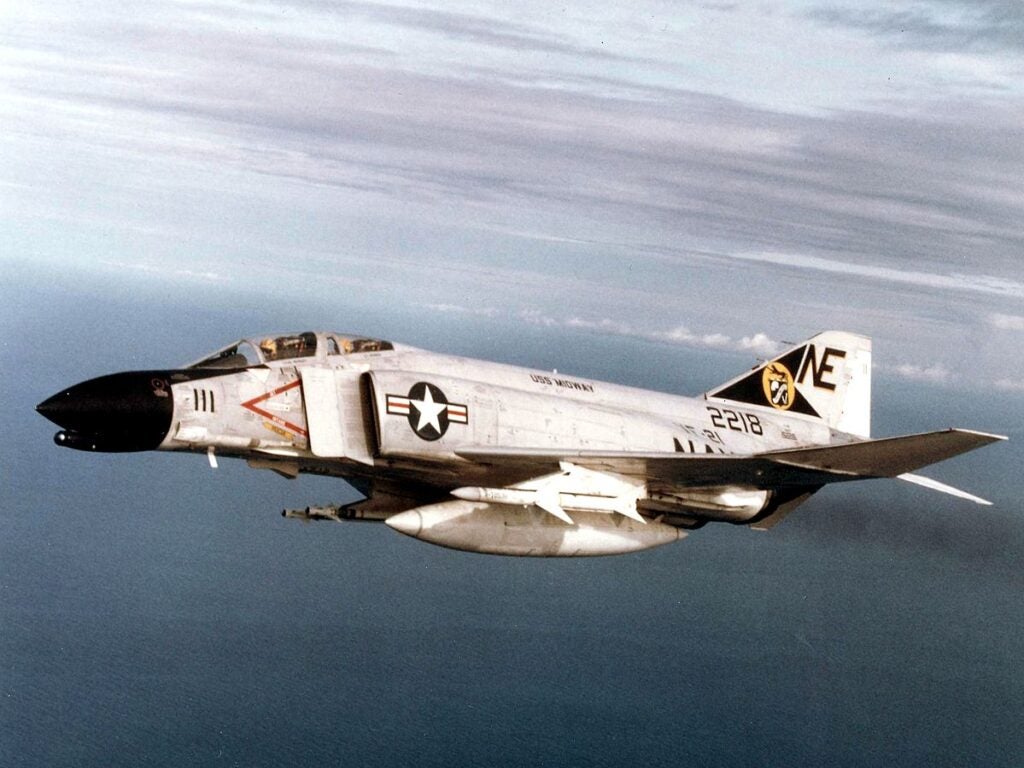 This carrier launched the fighters that scored the first and last kills on North Vietnamese MiGs