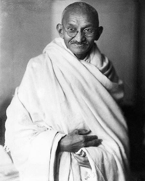 Studio photograph of Mahatma Gandhi, London, 1931.