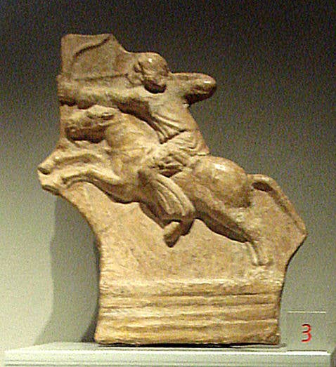 Parthian horseman performing a shot.